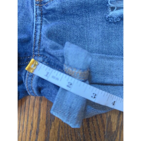Old Navy Women's 0 OG High Rise Denim Jean Shorts Cuff 3” Inseam Medium Wash EUC - Picture 5 of 8